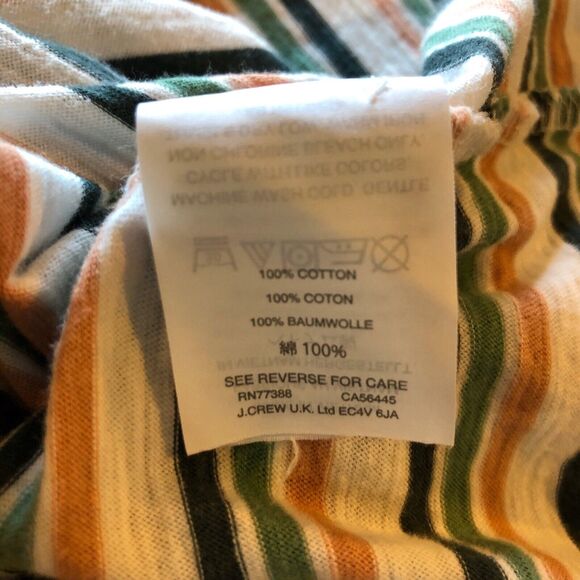 Madewell Women's Whisper Cotton V-Neck Tank Top Size S Roger Stripe J0646 - Picture 6 of 7